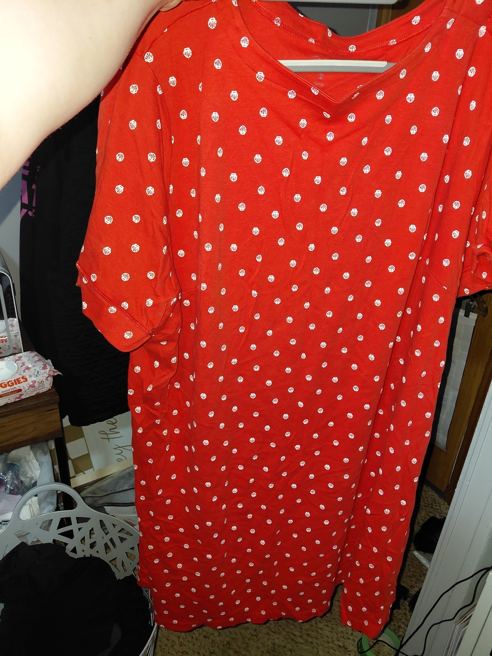 croft & barrow Red Polka Dot Midi Dress